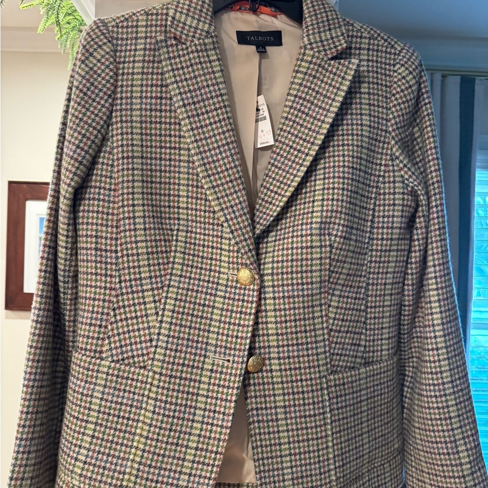 Talbots CLASSIC SHETLAND BLAZER - MORNING PLAID